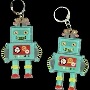 Colorful Robot Earrings
